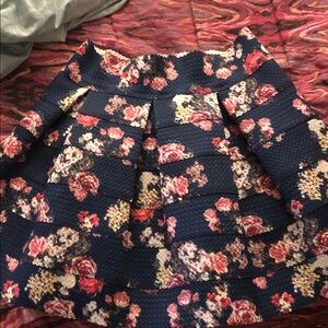 Floral Navy Skirt